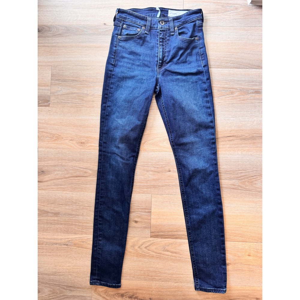 Rag & Bone Nina High Rise Ankle Skinny Jeans Dark Wash Womens Size 24